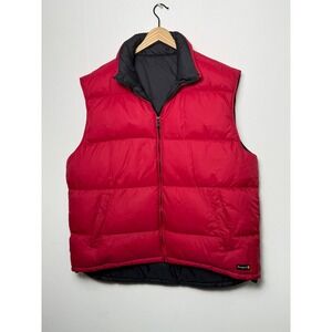 Tempco Reversible Puffer Vest Men Red Black Sleeveless Zip Up Insulated
